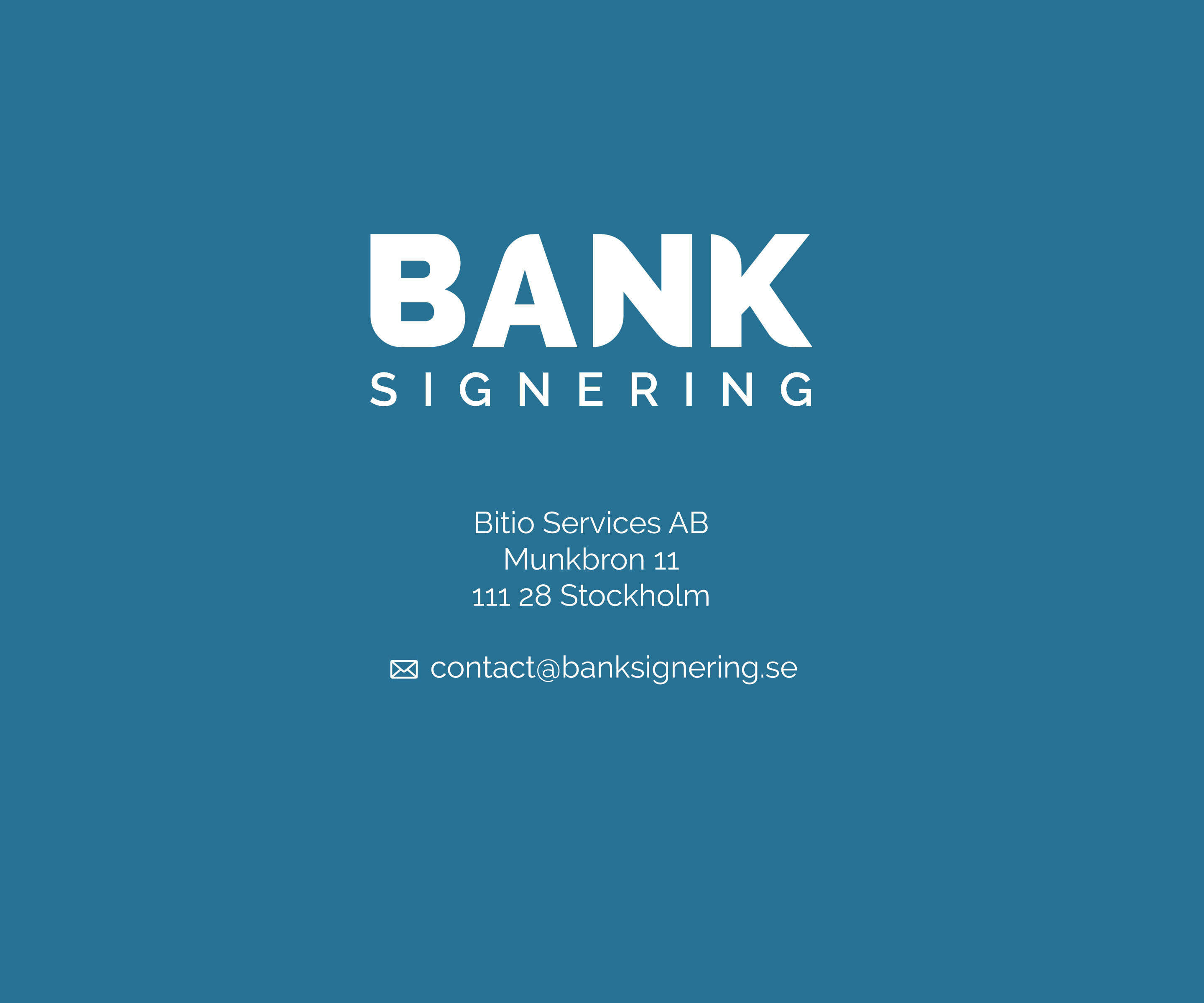 BankSignering. Intresserad? Kontakta erik.hertsius@banksignering.se eller ring 073 669 55 88